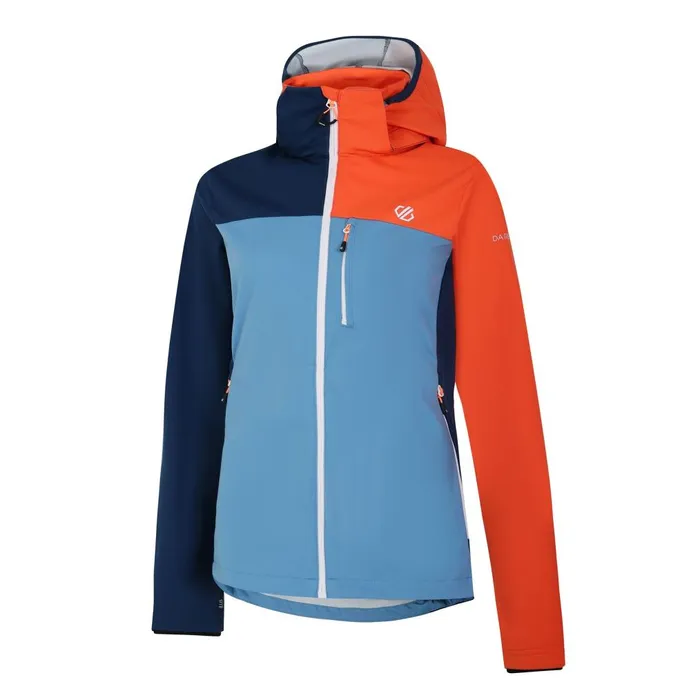 Dare 2b Softshell Jackets Lexan Softshell Jacket Niagara Blue Satsuma 8211 Women