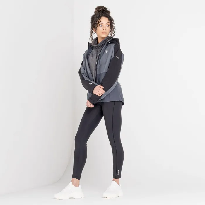 Dare 2b Waterproof Jackets Compete II Waterproof Jacket Black Dark Storm Grey 8211 Women