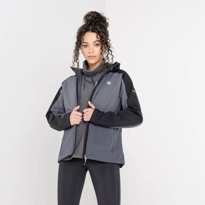 Dare 2b Waterproof Jackets Compete II Waterproof Jacket Black Dark Storm Grey 8211 Women