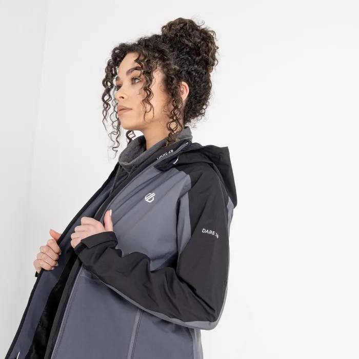 Dare 2b Waterproof Jackets Compete II Waterproof Jacket Black Dark Storm Grey 8211 Women