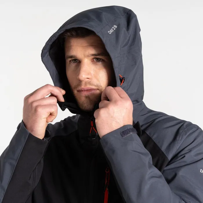 Dare 2b Waterproof Jackets Mountain Series Waterproof Jacket Black Ebony Grey 8211 Men