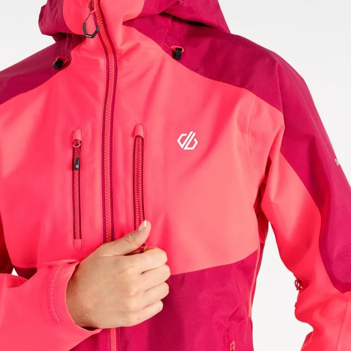 Dare 2b Waterproof Jackets Pitching Waterproof Jacket Berry Neon Pink 8211 Women