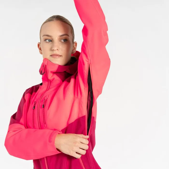 Dare 2b Waterproof Jackets Pitching Waterproof Jacket Berry Neon Pink 8211 Women