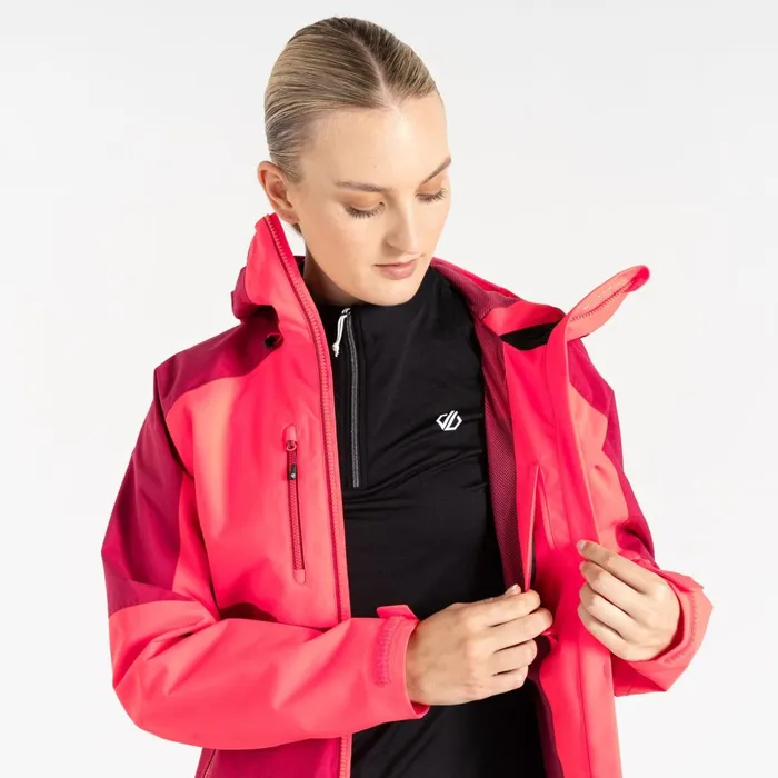 Dare 2b Waterproof Jackets Pitching Waterproof Jacket Berry Neon Pink 8211 Women
