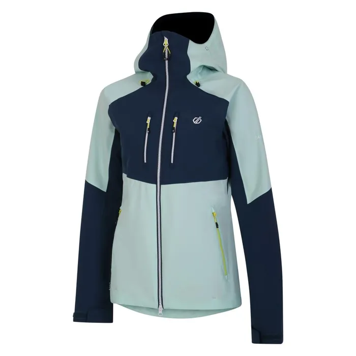 Dare 2b Waterproof Jackets Pitching Waterproof Jacket Moonlight Denim Mint Green 8211 Women