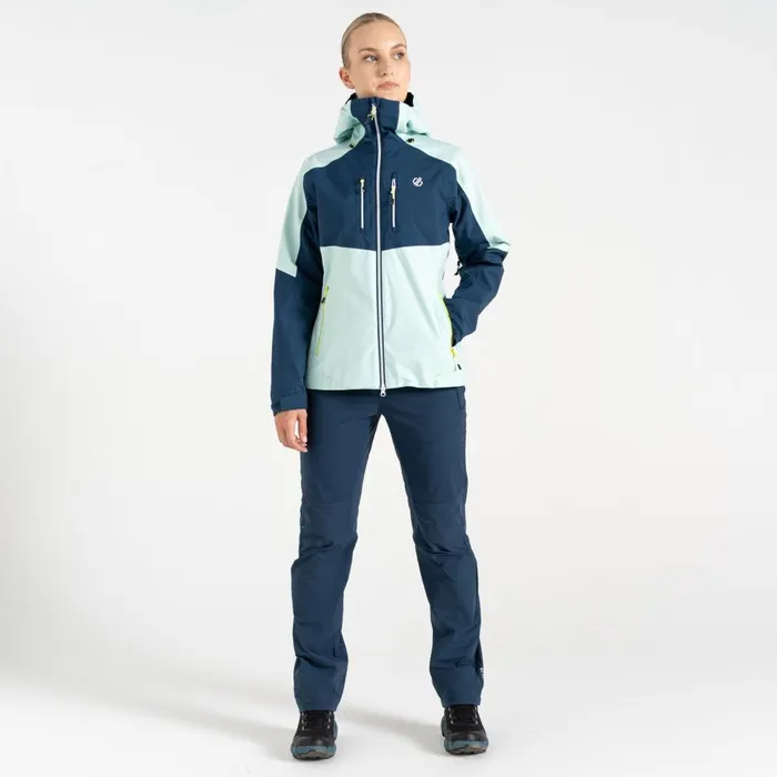 Dare 2b Waterproof Jackets Pitching Waterproof Jacket Moonlight Denim Mint Green 8211 Women