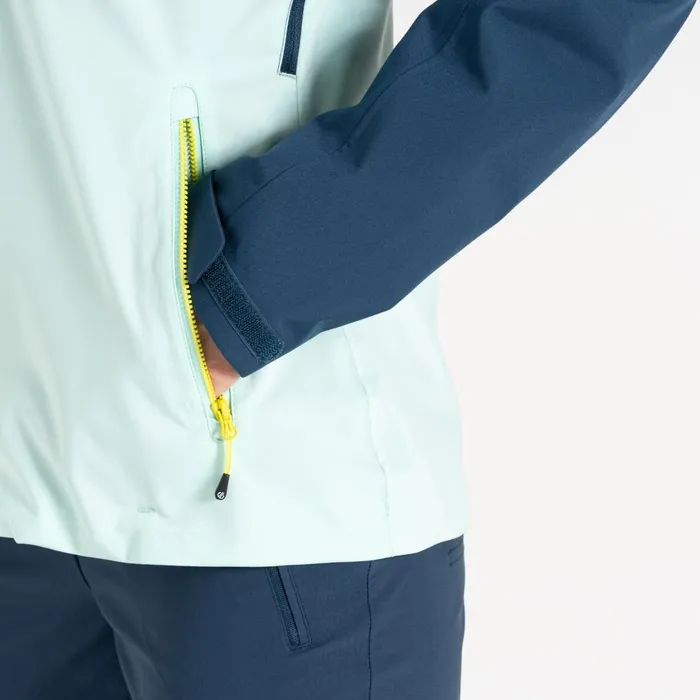 Dare 2b Waterproof Jackets Pitching Waterproof Jacket Moonlight Denim Mint Green 8211 Women