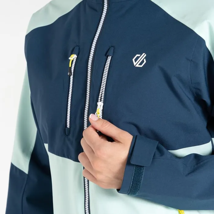 Dare 2b Waterproof Jackets Pitching Waterproof Jacket Moonlight Denim Mint Green 8211 Women