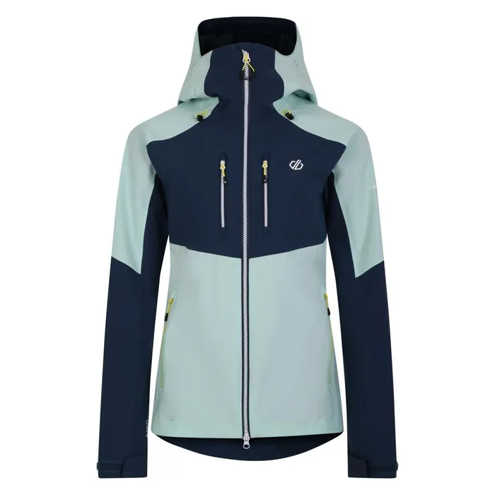 Dare 2b Waterproof Jackets Pitching Waterproof Jacket Moonlight Denim Mint Green 8211 Women