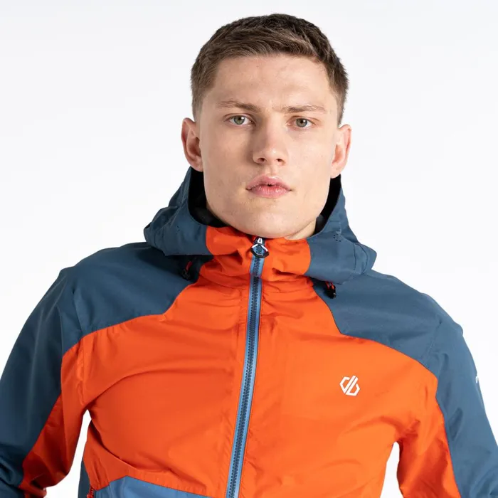 Dare 2b Waterproof Jackets Touchpoint II Waterproof Jacket Burnt Salmon Stellar Blue 8211 Men