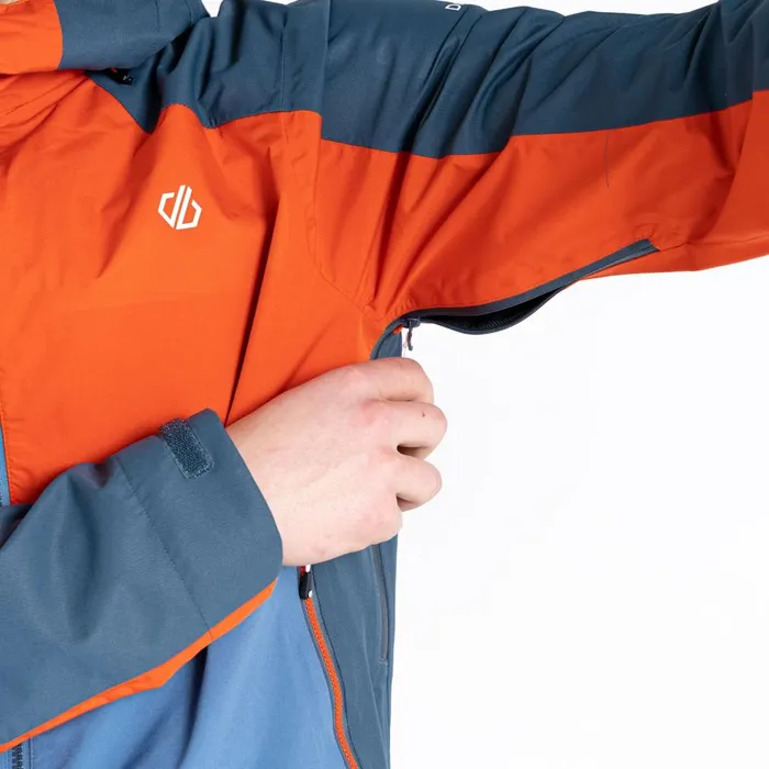 Dare 2b Waterproof Jackets Touchpoint II Waterproof Jacket Burnt Salmon Stellar Blue 8211 Men