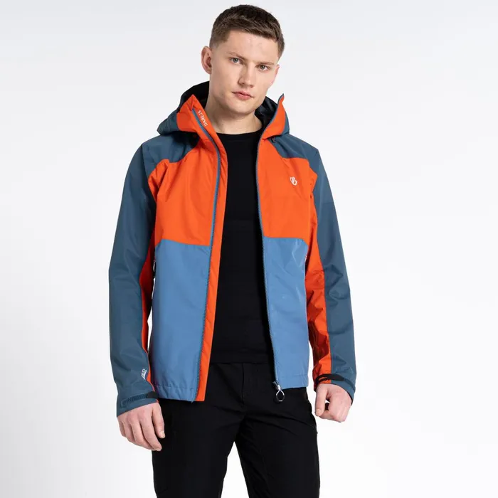 Dare 2b Waterproof Jackets Touchpoint II Waterproof Jacket Burnt Salmon Stellar Blue 8211 Men