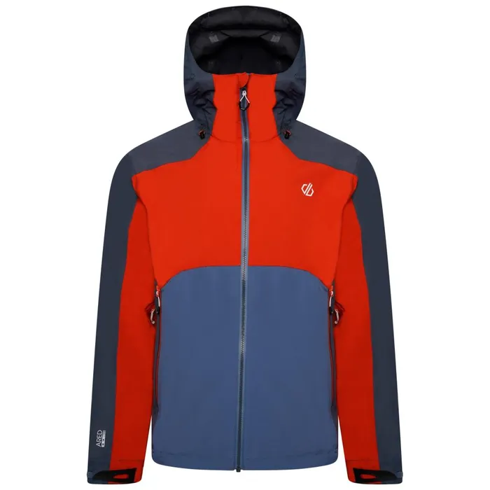 Dare 2b Waterproof Jackets Touchpoint II Waterproof Jacket Burnt Salmon Stellar Blue 8211 Men
