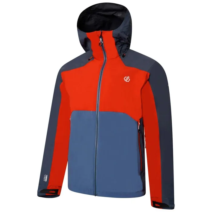 Dare 2b Waterproof Jackets Touchpoint II Waterproof Jacket Burnt Salmon Stellar Blue 8211 Men