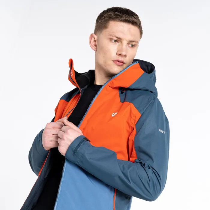 Dare 2b Waterproof Jackets Touchpoint II Waterproof Jacket Burnt Salmon Stellar Blue 8211 Men