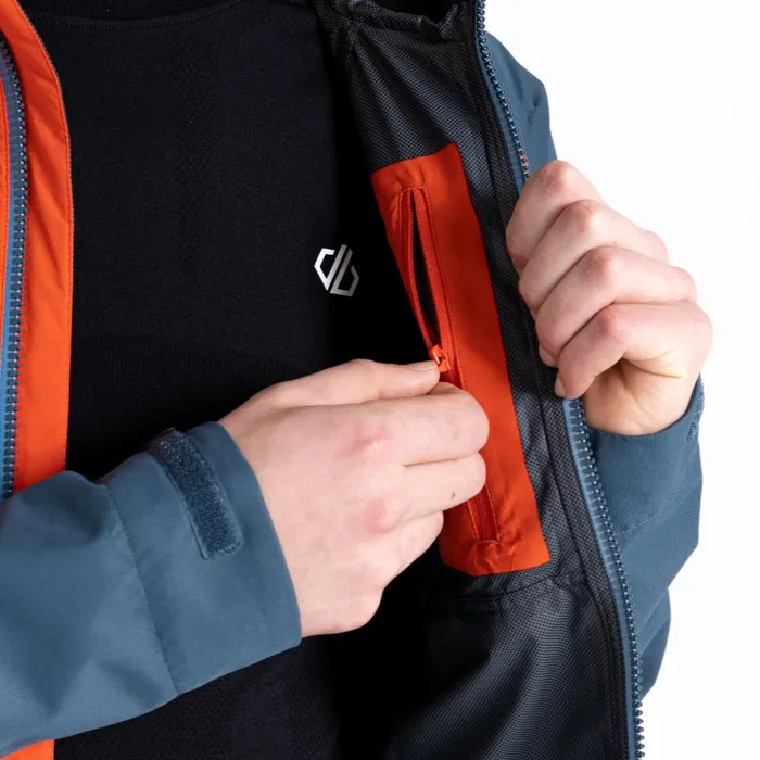 Dare 2b Waterproof Jackets Touchpoint II Waterproof Jacket Burnt Salmon Stellar Blue 8211 Men