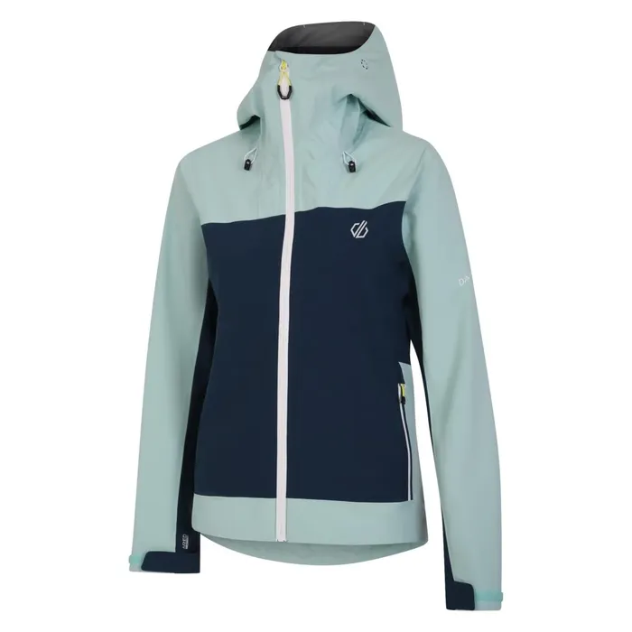 Dare 2b Waterproof Jackets Traversing II Waterproof Jacket Moonlight Denim Mint Green 8211 Women