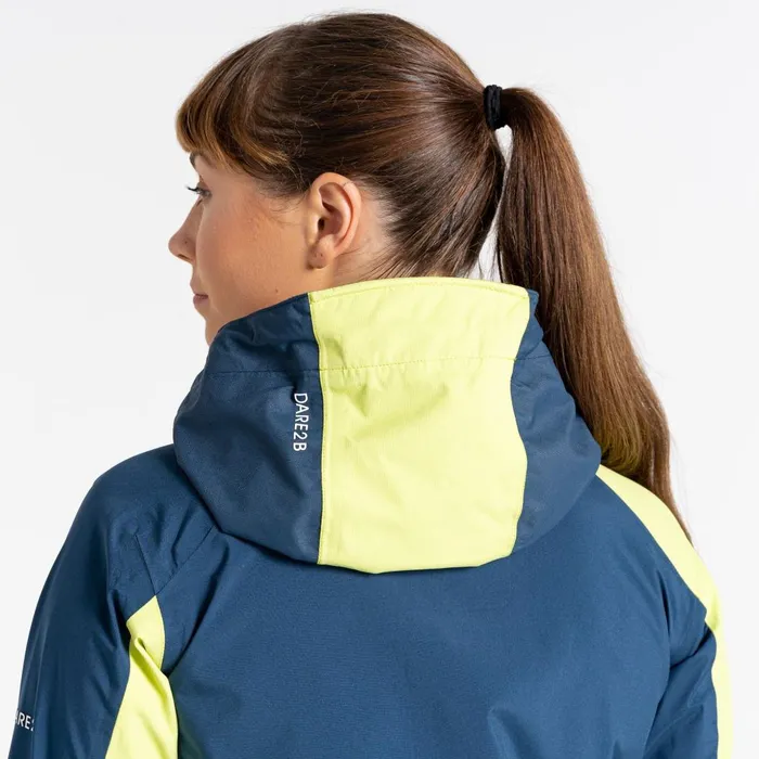 Dare 2b Waterproof Jackets Traversing Waterproof Jacket Moonlight Denim Sharp Green 8211 Women
