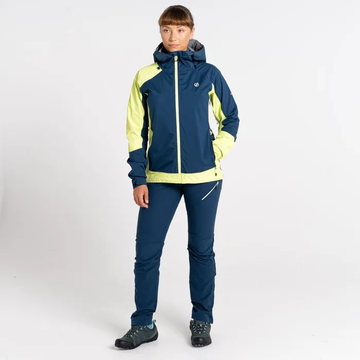Dare 2b Waterproof Jackets Traversing Waterproof Jacket Moonlight Denim Sharp Green 8211 Women
