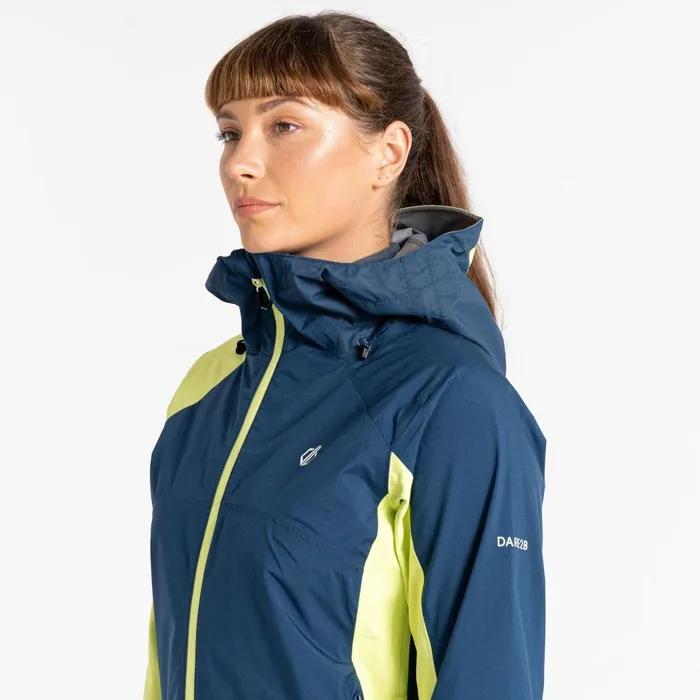 Dare 2b Waterproof Jackets Traversing Waterproof Jacket Moonlight Denim Sharp Green 8211 Women