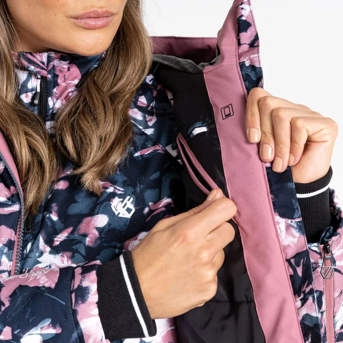 Dare 2b Waterproof Jackets Verdict Recycled Ski Jacket Mesa Rose Floral Print 8211 Women