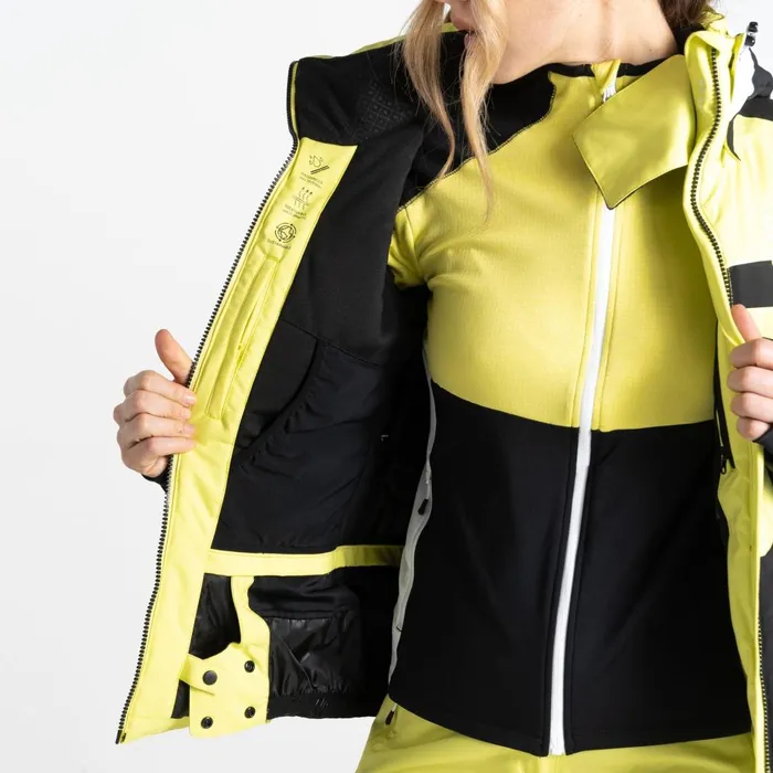Dare 2b Waterproof Jackets Vitilised Ski Jacket Yellow Plum 8211 Women