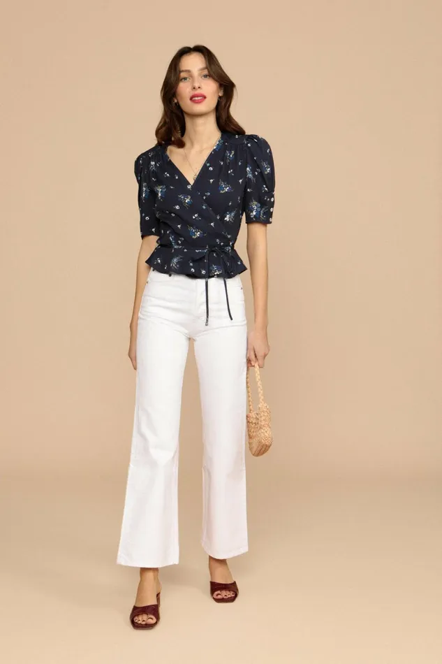 DITA Top Marine Bouquet Du Sud Women Rouje Blouses and Tops