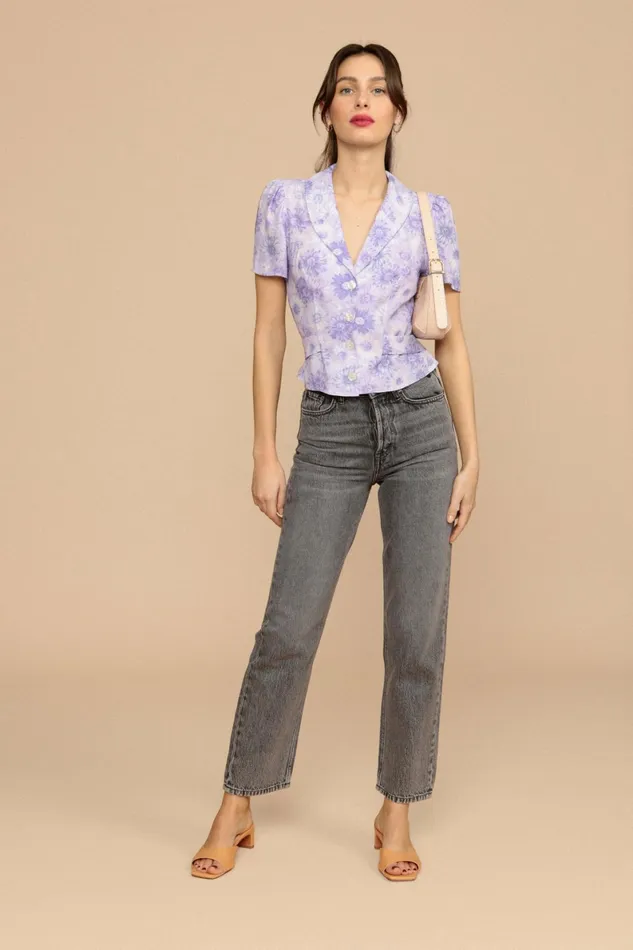 DOUDI Top Lilas Tournesol Women Rouje Blouses and Tops