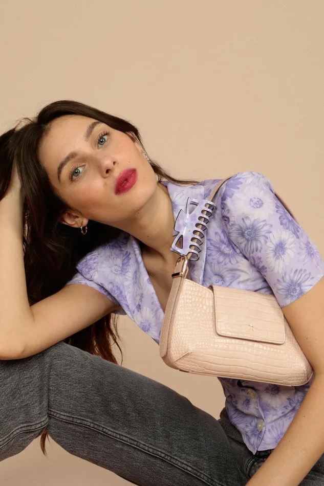 DOUDI Top Lilas Tournesol Women Rouje Blouses and Tops