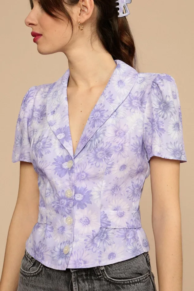 DOUDI Top Lilas Tournesol Women Rouje Blouses and Tops