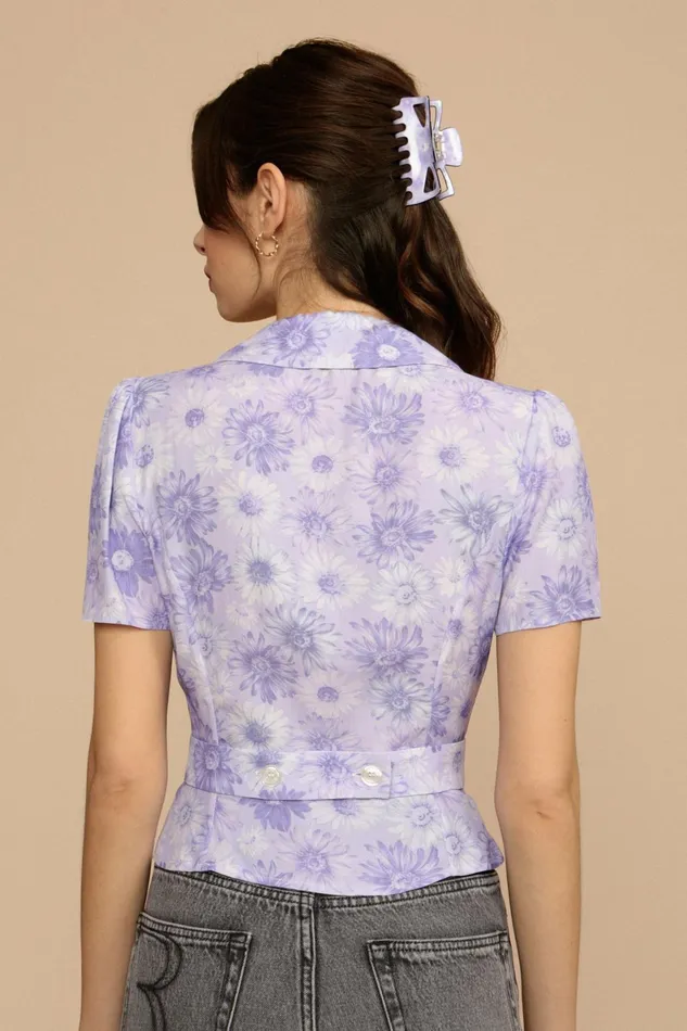 DOUDI Top Lilas Tournesol Women Rouje Blouses and Tops
