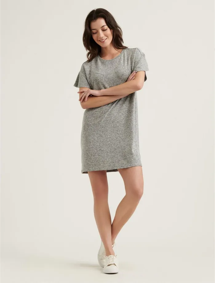 Dresses Women Lucky Brand Cloud Jersey Tee Dress Heather Grey