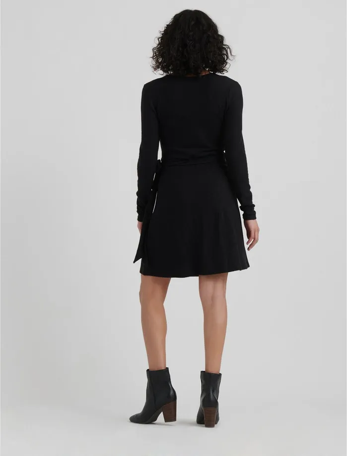 Dresses Women Lucky Brand Cloud Jersey Wrap Dress Lucky Black