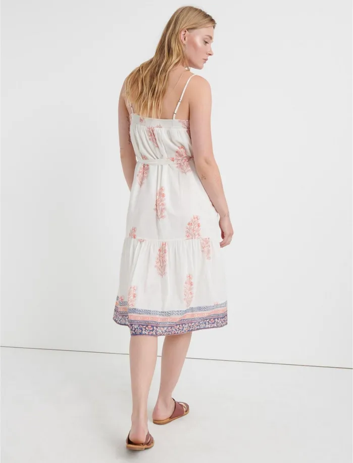 Dresses Women Lucky Brand Nikki Woodblock Dress Pink Multi