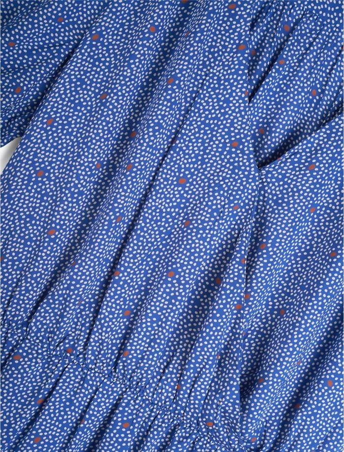Dresses Women Lucky Brand Polka Dot Mila Wrap Dress Navy Multi