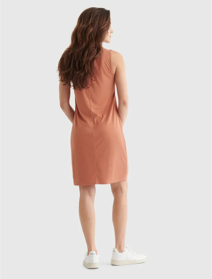 Dresses Women Lucky Brand Sandwash Rib Tank Dress Amber Brown