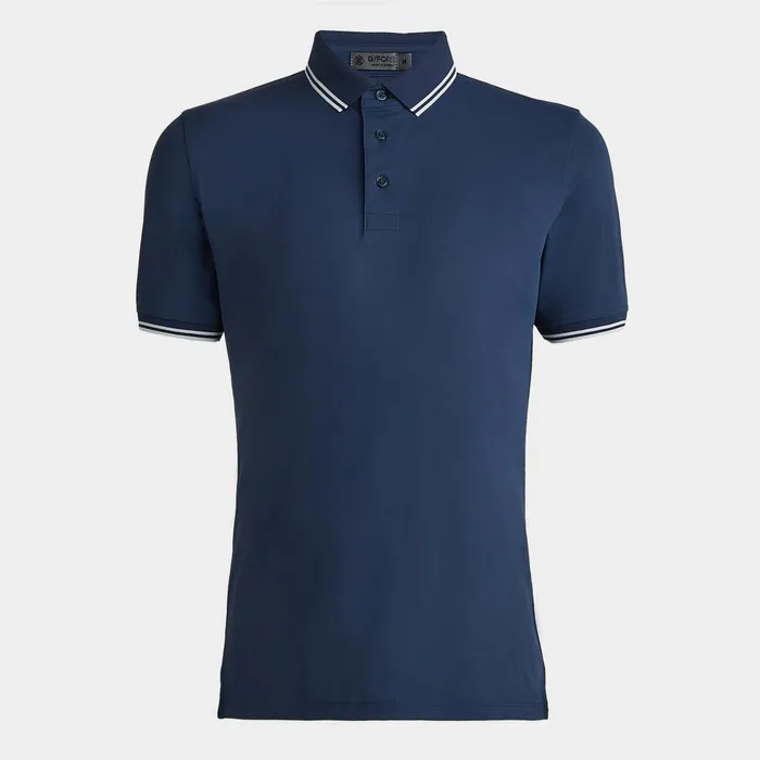 Dual Lines Banded Sleeve Tech Piqu Polo Ink Men GFORE Tops