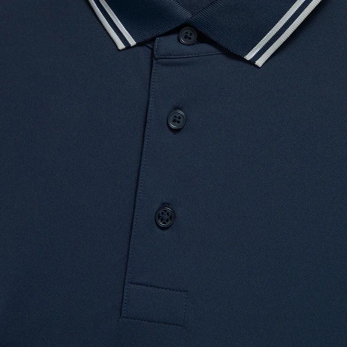 Dual Lines Banded Sleeve Tech Piqu Polo Ink Men GFORE Tops