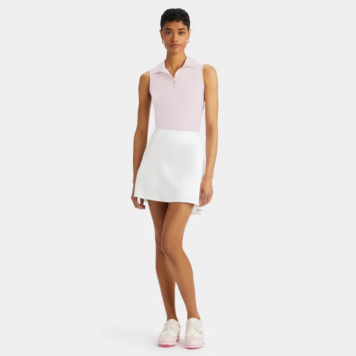 Featherweight Silky Tech Nylon Sleeveless Polo Blush Women GFORE Tops