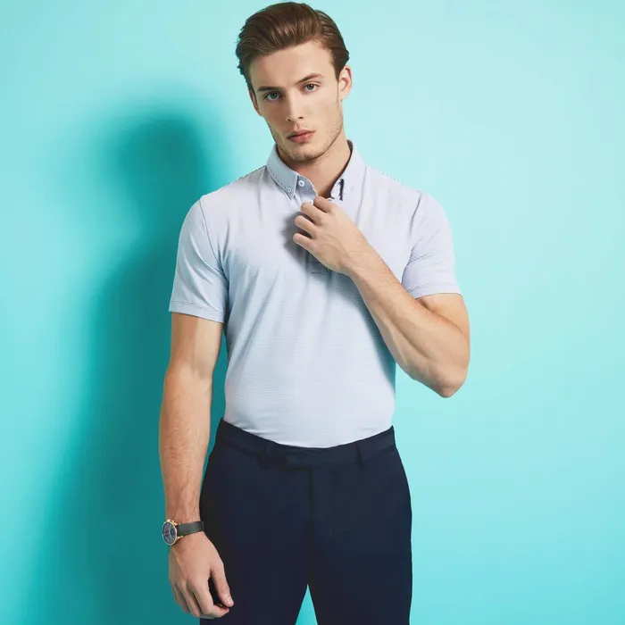 Feeder Stripe Tech Jersey Polo Fjord Men GFORE Tops