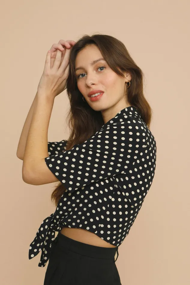 FIORA Top Pois Marne Women Rouje Blouses and Tops