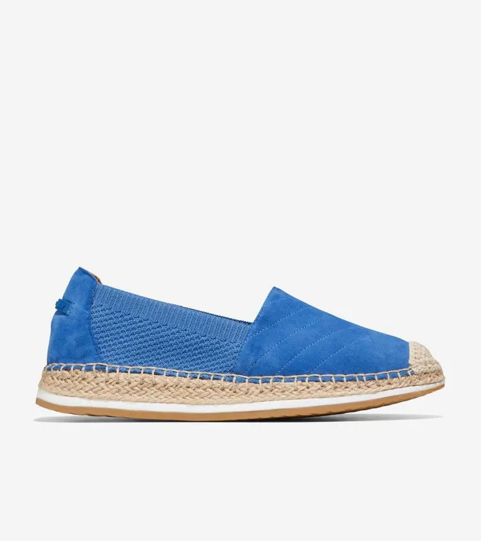 Flats and SlipOns Women Cole Haan Cloudfeel Espadrille Loafer Bright Cobalt