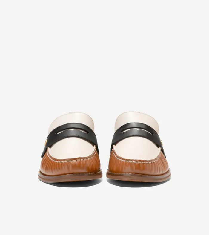 Flats and SlipOns Women Cole Haan Lux Pinch Penny Loafer Pecanivoryblack Flats and SlipOns Women Cole Haan Lux Pinch Penny Loafer Pecanivoryblack