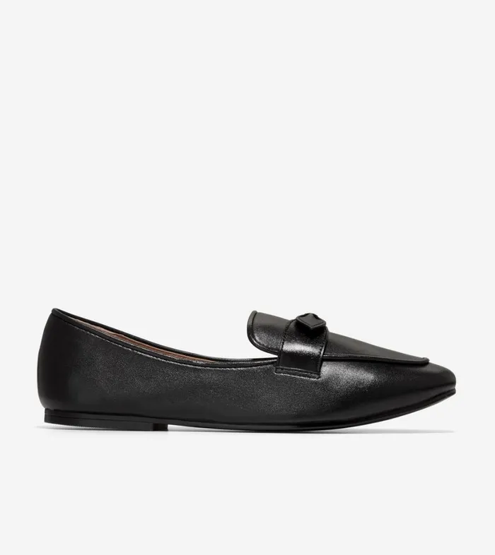 Flats and SlipOns Women Cole Haan York Bow Loafer Black