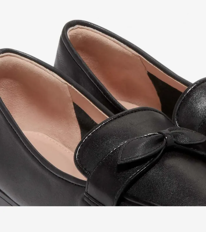 Flats and SlipOns Women Cole Haan York Bow Loafer Black Flats and SlipOns Women Cole Haan York Bow Loafer Black