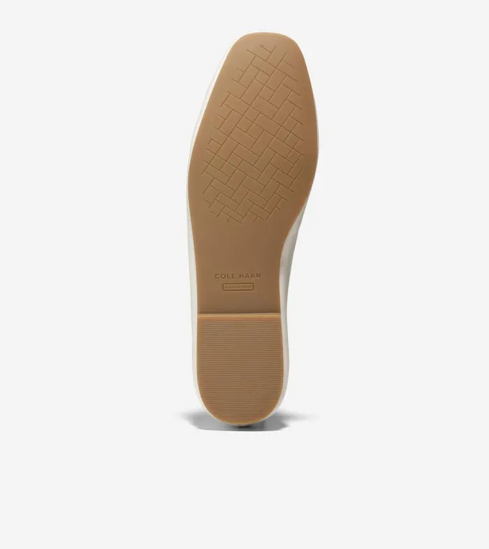 Flats and SlipOns Women Cole Haan York Bow Loafer Egret Leather Flats and SlipOns Women Cole Haan York Bow Loafer Egret Leather