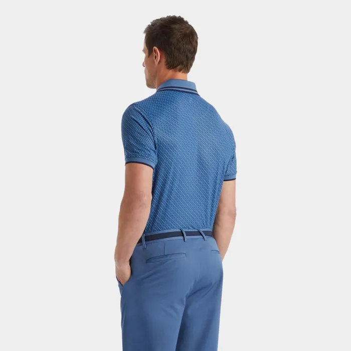 G Link Banded Sleeve Tech Jersey Polo Slate Men GFORE Tops
