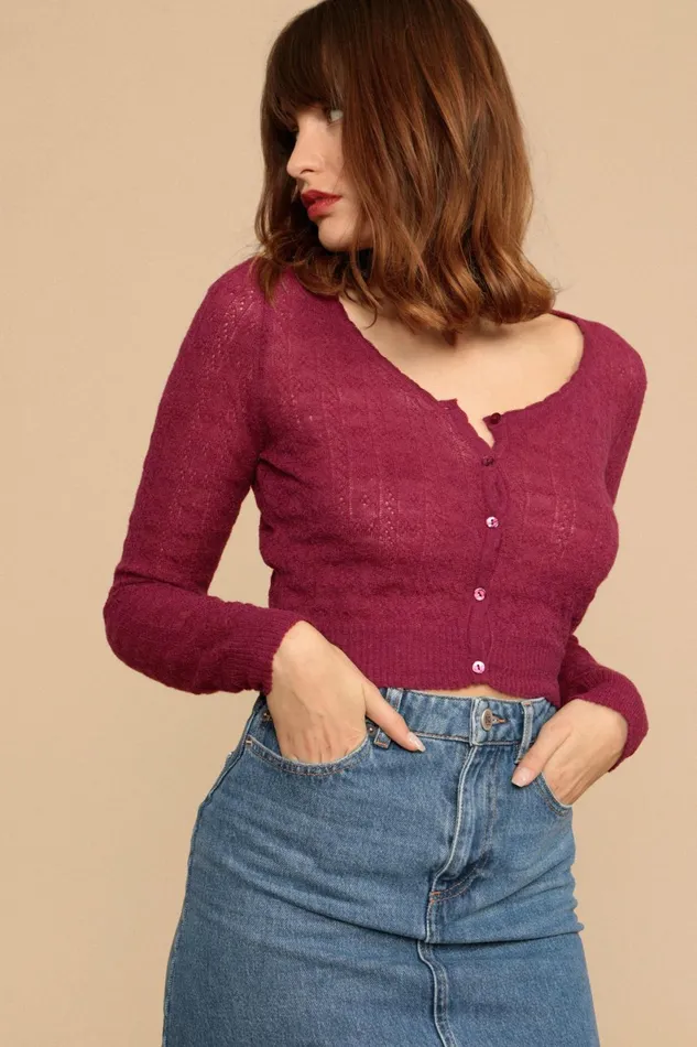 GABRIELLA Sweater Burgundy Women Rouje Knits