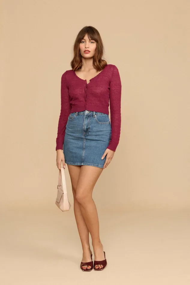 GABRIELLA Sweater Burgundy Women Rouje Knits