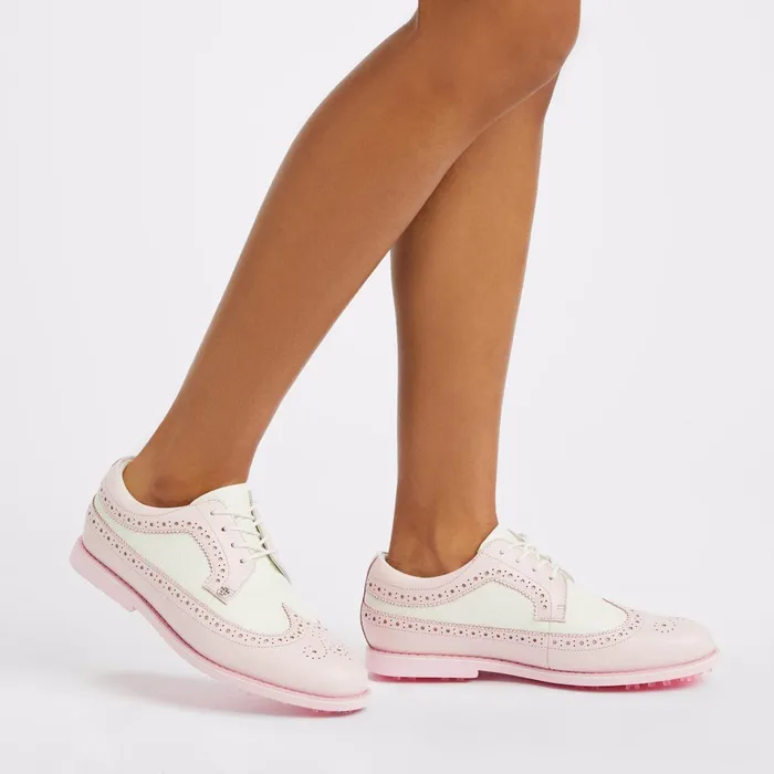 Gallivanter Pebble Leather Longwing Golf Shoe Blush Women GFORE Golf Shoes